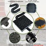 Gutter Downspout Extensions Big Kit, Catch Basin + 2pcs Pipes, Low Profile Downspout Extender - Each Flexible Pipe is 8.2ft - can be Connected into a Whole. Protect Foundation.(Black)