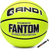 AND1 Fantom Rubber Basketball: Official Regulation Size 7 (29.5 inches) Rubber Basketball - Deep Channel Construction Streetball, Made for Indoor Outdoor Basketball Games