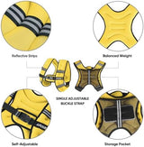 APEXUP Weighted Vest with 5lbs/10lbs/15lbs/20lbs/25lbs/30lbs Weights and Reflective Stripe, Weight Vest Men Women for Workout, Strength Training, Running