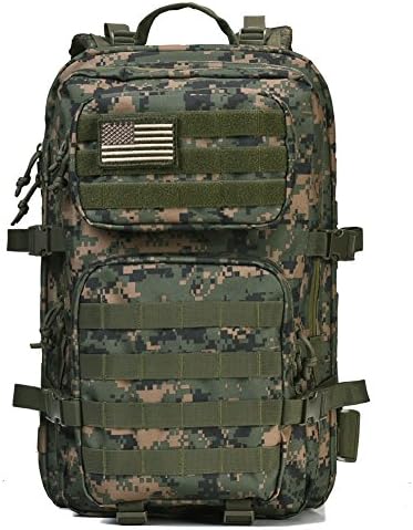 REEBOW GEAR Military Tactical Backpack Large Army 3 Day Assault Pack Molle Bag Backpacks (Woodland Camo)
