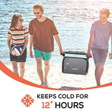 TOURIT 50-Can Collapsible Rolling Cooler Leakproof Insulated Soft Cooling Bag with Wheels and All-Terrain Cart for Beach, Camping, Patio Travel, Outdoor, Ball Fields