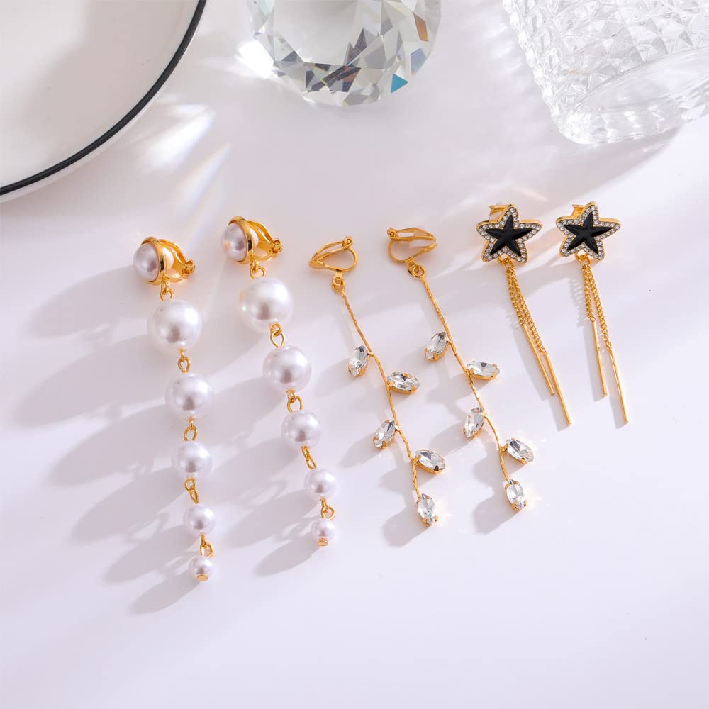 Jannisa 15 Pairs Clip on Earrings Set for Women Teens