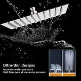 NearMoon Rain Shower Head, High Flow Stainless Steel Square Rainfall Shower, High Pressure Design, Awesome Shower Experience Even At Low Water Flow (8 Inch, Chrome Finish)