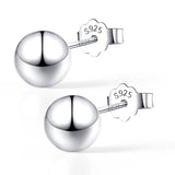 EVERU 3-10mm 925 Sterling Silver Classic Round Ball Stud Earring(10mm)