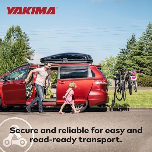 YAKIMA DoubleDown 4 - Tilting Hitch-Mounted Bike Rack for Cars, SUVs, Trucks and More, Fits 1.25” and 2” Hitches, Anti-Sway and Folding Arms, Carries 4 Bikes