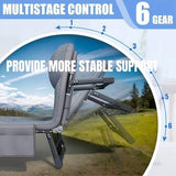 Chaise Lounge Chair, Folding Cot, 6-Angle Adjustable Camping Cot with Mattress for Patio and Beach, Foldable Bed Portable Heavy Duty Lay Flat Reclining with Pillow (Grey, M - 70")