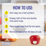 Terro Fruit Fly Traps for Indoors (6 Pack) + 270 Days of Lure Supply