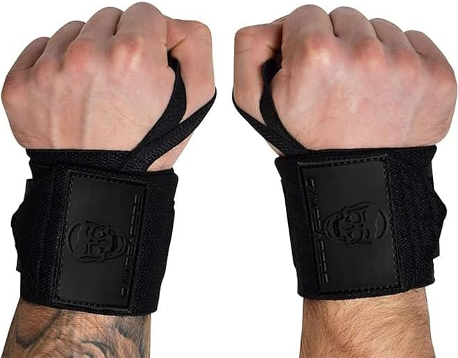 Gymreapers Weightlifting Wrist Wraps (IPF Approved) 18" Professional Quality Wrist Support with Heavy Duty Thumb Loop - Best Wrap for Powerlifting Competition, Strength Training, Bodybuilding
