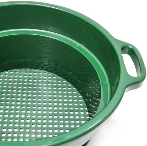 ASR Outdoor DEEP Stacking 1/4" Classifier Screen with Handles, Heavy Duty 5 Gallon Plastic Sifting Sieve