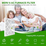 14x14x1 AC Furnace Air Filter, MPR 600, 4 Pack MERV 8 Pleated HVAC Filter (exact dimensions 13.75x13.75x0.75 inch)