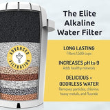 Invigorated Water PH001 Ultra Alkaline Water Filter – Replacement Water Filters for Pitchers – pH Water Filter Cartridge – For Alkaline Water Filter Pitcher, 96 Gallon Capacity (1-Pack White)