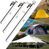 Tent Stakes and Hammer Set, 8 Pack 8in Heavy Duty Forged Steel Tent Stakes + 12in Heavy Duty Camping Hammer + Storage Pouch, Available in Rocky Place(8 Pack 8in Stakes + Hammer)