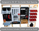 Wall Control 30-P-3232B Black Metal Pegboard Pack - (2) 32" Tall x 16" Wide Black Pegboards
