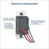Leviton SureSlide Dimmer Switch for Dimmable LED, Halogen and Incandescent Bulbs, 6674-P0W, White