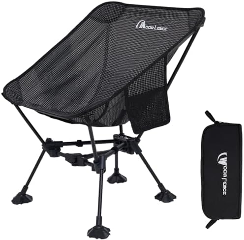 MOON LENCE Portable Camping Chair Backpacking Chair - The 4th Generation Ultralight Folding Chair - Compact, Lightweight Foldable Chairs for Hiking Mountaineering, Beach