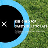 AOTOB 8FT 10FT 12FT 14 FT 15FT Trampoline with Safety Enclosure Net，Outdoor Trampoline with Basketball Hoop, Heavy Duty Jumping Mat and Spring Cover Padding for Kids and Adults, Storage Bag and Ladder