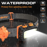 EverBrite 300 Lumens Headlamp with Red/Green/White Light Modes, Tail Light, Adjustable Headband - For Trail Running, Camping, Hiking