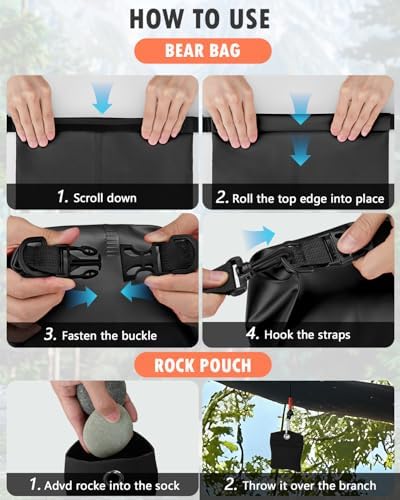 Gonex Bear Bag 10L with Bell Whistle Bear Canister for Backpacking Ultralight Waterproof Food Storage Bag for Hiking, Outdoor, Camping, Fishing, Kayaking