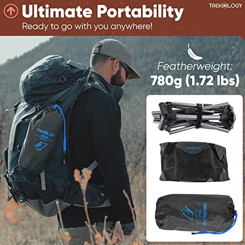 TREKOLOGY Ultralight Beach Chair, Lightweight Camping Chair for Backpacking, Hiking, and Travel - YIZI LITE
