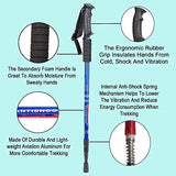 Aihoye Collapsible Trekking Poles - 2 Pack, Lightweight, Anti-Shock Walking Sticks - Adjustable for Men and Women