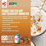Dymatize ISO100 Whey Protein Powder Isolate, Chocolate Peanut Butter, 25g of Protein, 5 Pound, 5.5g BCAAs, Less Than 120 Cal., Gluten Free, 1g Fat, 1g Sugar, 2g Carb (71 Servings)