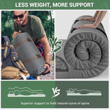 Elegear Air & Foam Self Inflating Sleeping Pad, Built-in Electric Pump 4" Ultra-Thick Memory Foam Camping Mattress with Pillow Camping Pad 4-Season R-Value 9.5 Camp Mat for Car/Traveling - Single