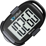 3DFitBud Simple Step Counter Walking 3D Pedometer from 3DActive with Clip & Lanyard - A420S