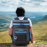 Large Waterproof Insulated Cooler Backpack for Men & Women, Leak Proof Cooler Backpack for Camping, Beach, Fishing, Picnic, Travel, Outdoor, 30L, 48Cans