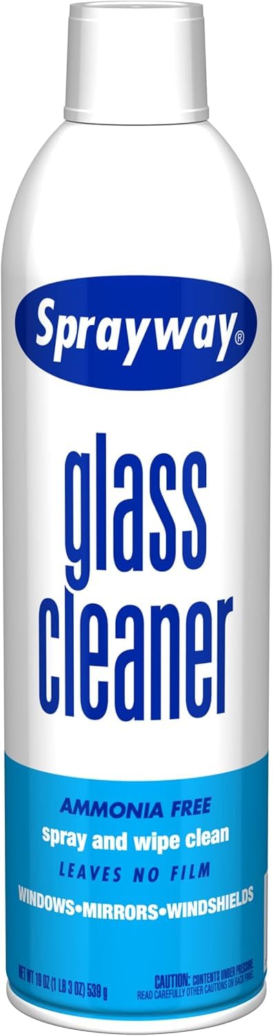 Sprayway Glass Cleaner with Foaming Spray for a Streak-Free Shine for Home and Automotive Use, 19 oz., Pack of 6