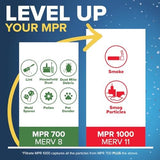 Filtrete 20x20x1 AC Furnace Air Filter, MERV 8, MPR 700, Tough on Pollen, Easy on Airflow, 3-Month Pleated 1-Inch Electrostatic Air Cleaning Filter, 4-Pack (Actual Size 19.880 x 19.880 x 0.78 in )