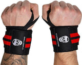Gymreapers Weightlifting Wrist Wraps (IPF Approved) 18" Professional Quality Wrist Support with Heavy Duty Thumb Loop - Best Wrap for Powerlifting Competition, Strength Training, Bodybuilding