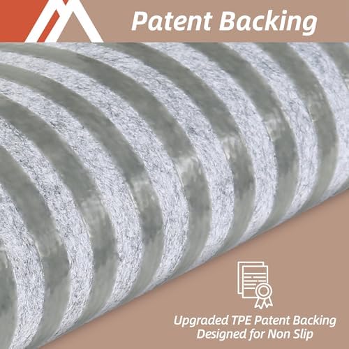 COSY HOMEER Edging Stair Treads Non-Slip Carpet Mat 28inX9in Indoor Stair Runners for Wooden Steps, Edging Stair Rugs for Kids and Dogs, 100% Polyester TPE Backing (7pc, Beige)