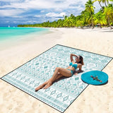 Beach Blanket Waterproof Sandproof Beach Mat 79" X 83" /10'x9'for 2-8 Adults Quick Drying Outdoor Picnic Mat Beach Accessories for Travel, Camping, Hiking
