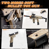 Bugrtey Two Modes Toy Gun Shell Ejecting Rifle with 80 Soft Bullets 40 Shells 2 Clips Soft Bullet Toy Guns Outdoor Shooting Games Christmas Halloween Birthday Gifts