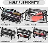 Clear Bag Stadium Approved Large Clear Fanny Pack for Women for Work,Multi-purpose Waist Bag for Travel & Sporting Event