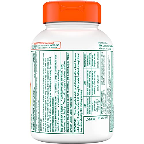 Citrucel Fiber Therapy Caplets for Irregularity, Easy to Swallow Methylcellulose , 180 Count