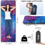 Camping Sleeping Pad Extra Thick 5 Inch Inflatable Camping Pad with Pillow Sleeping Mat Built-in Foot Pump Portable Lightweight Camping Air Mattress for Backpacking Hiking Tent