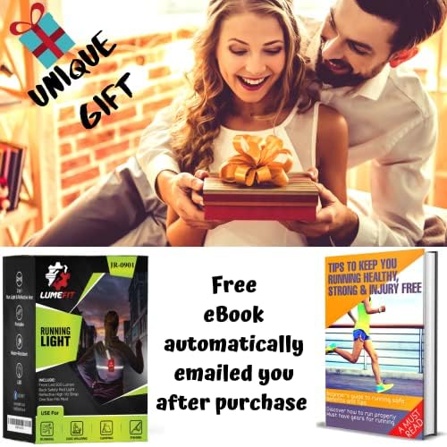 LUMEFIT Running Lights for Runners with Yellow Reflective Vest, Adjustable Beam Night Safety LED Chest Light Run, Dog Walking, and Jogging Gear, Rechargeable Headlamp Flashlight