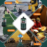 KOMAN BLUEFIRE 1lb Propane Tank Camping Propane Tank Pack of 4 Portable Canister Propane Gas Tank Small Propane Tanks for Camping Stove Outdoor Backpack Mini Burner Heater Cooking Torch Lamp