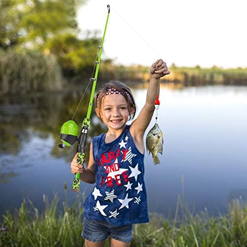 ODDSPRO Kids Fishing Pole Pink, Portable Telescopic Fishing Rod and Reel Combo Kit - with Spincast Fishing Reel Tackle Box for Girls, Youth
