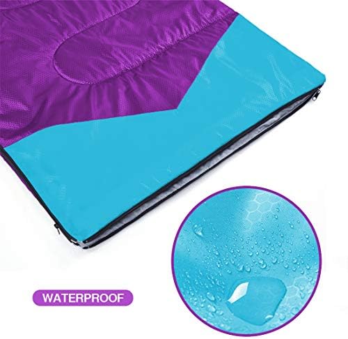oaskys Camping Sleeping Bag - 3 Season Warm & Cool Weather - Summer Spring Fall Lightweight Waterproof for Adults Kids - Camping Gear Equipment, Traveling, and Outdoors