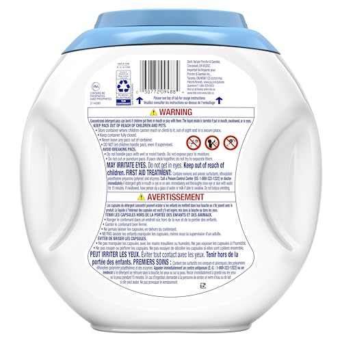 Tide PODS Free & Gentle Laundry Detergent Soap Pacs, HE Compatible, Unscented, Gentle on Skin, 76 Count, Tide PODS Laundry Detergent