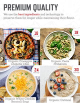 READYWISE - Organic Bucket, 90 Servings, Emergency, MRE Meal, Food Supply, Premade, Freeze Dried Survival Food for Hiking, Adventure and Camping Essentials, Individually Packaged, 25 Year Shelf Life