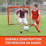 GoSports Portable Soccer Goals for Kids - 13 Color Options - Choose 4 x 3 ft or 6 x 4 ft - Team Tone Pop Up Nets for Backyard