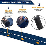 CYMULA Memory Foam Camping Mattress Pad, CertiPUR-US Sleeping Mat, Portable Roll Up Mattress for Adults, Camping Bed Pads for Sleepover, Car Bed with Travel Bag