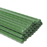 G-LEAF Garden Stakes 4 ft Plastic Coated Steel Tube Sturdy Metal Plant Sticks for Tomato,Cucumber,Bean,Tree,Pack of 50