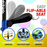 Hurtle 3-Wheeled Scooter for Kids - Wheel LED Lights, Adjustable Lean-to-Steer Handlebar, and Foldable Seat - Sit or Stand Ride with Brake for Boys and Girls Ages 1-14 Years Old