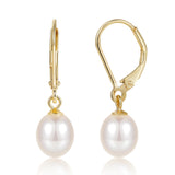 EAMTI Pearl Earrings for Women 925 Sterling Silver Post Drop Earrings