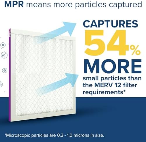 Filtrete 12x20x1 AC Furnace Air Filter, MERV 12, MPR 1500, CERTIFIED asthma & allergy friendly, 3 Month Pleated 1-Inch Electrostatic Air Cleaning Filter, 2-Pack (Actual Size 11.81x19.81x0.78 in)