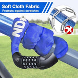 NDakter Bike Chain Lock, 5 Digit Combination Heavy Duty Anti Theft Bicycle Chain Lock,2.62/3.2/4.27/5/6Ft Long Security Resettable Bike Locks for Bike, Bicycle, Scooter, Door, Gate, Fence-4/6mm Thick